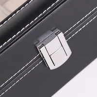 Boîte de rangement et de présentation pour montres en cuir PU avec couvercle en verre, support pour montres homme, coffret cadeau - Grande Vente 6