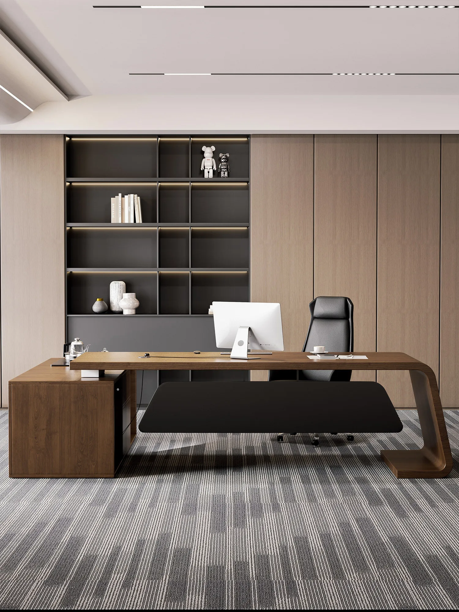 CX solid wood, desk with tea table integrated reception business meeting table