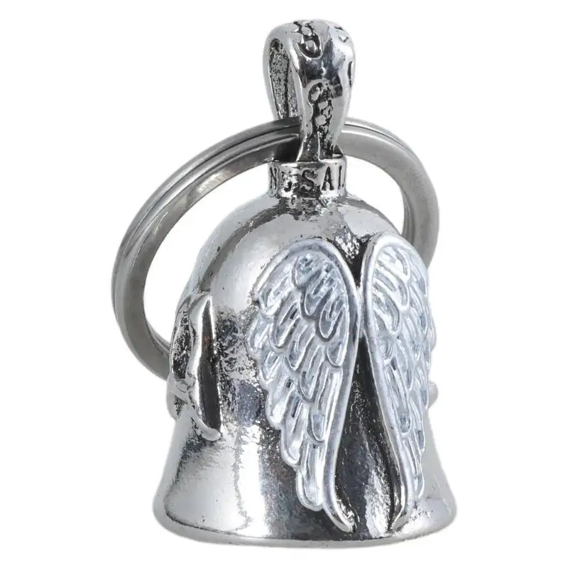 Riders Companion Stainless Steel Bells, Motorbike Keychain Accessories for Road Blessings Peace Good Luck and Safe Rides