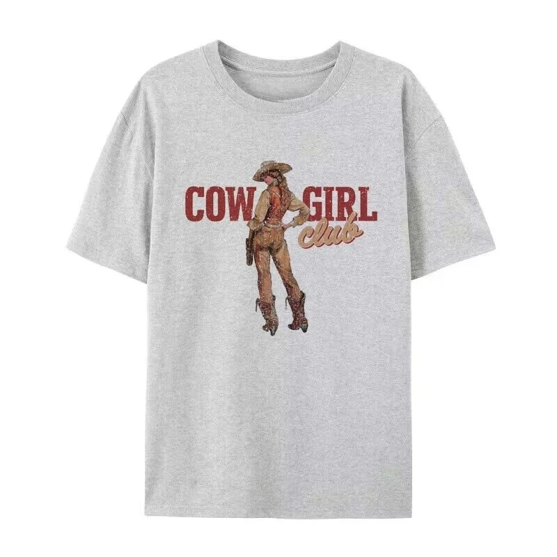 Bonito cowgirl clube t camisa retro boho país ocidental gráfico camisetas vintage estética rodeio camisetas roupas de moda feminina