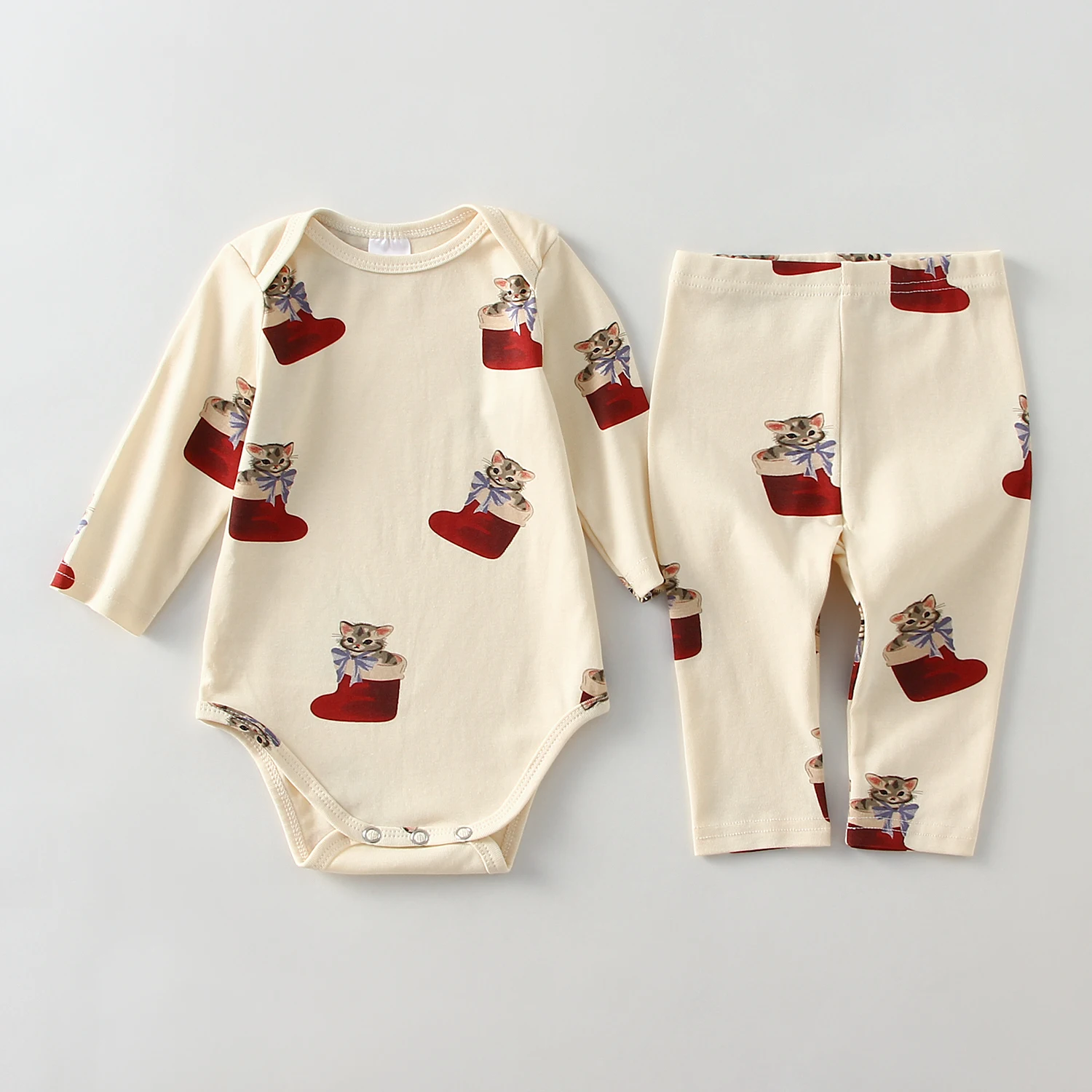 Christmas Kids Baby Boy Girl Clothing Children Print Long Sleeve Top + Pants Kids Baby Homewear Pajamas Suits