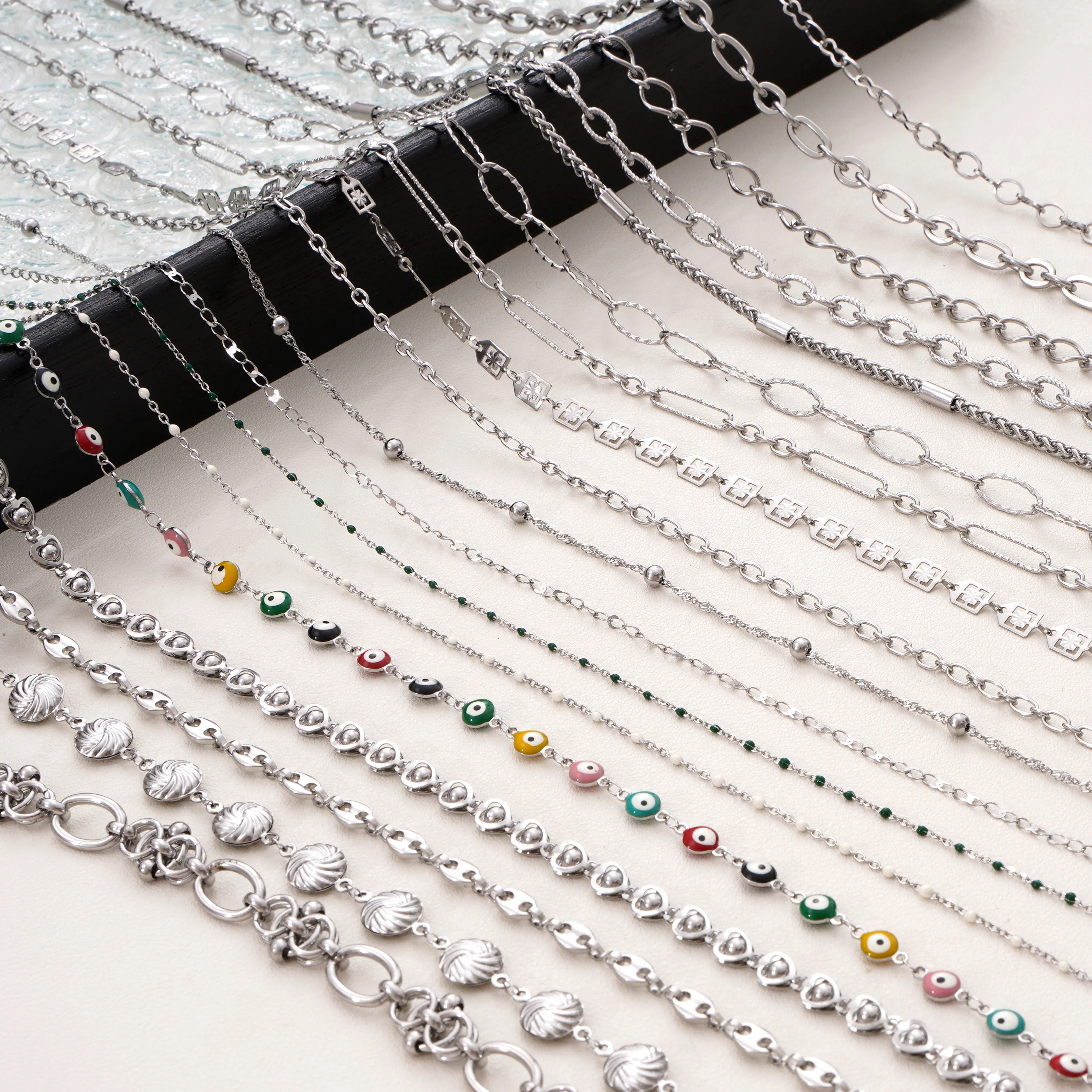 

0.5/1M Stainless Steel Chain Iron Necklace Chain for Jewelry Making Findings DIY Necklace Chains Materials Handmade Connectors