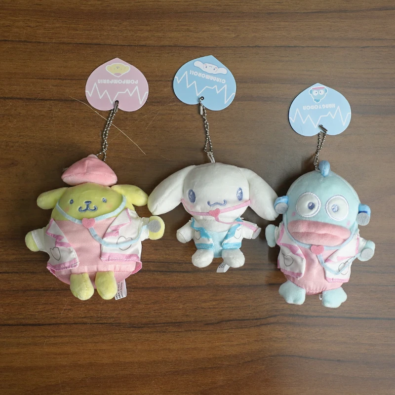 

Sanrio Doctor & Nurse Themed Plush Charms Cinnamoroll Uoar Pompompurin Charms Plush Dolls Bag Hangings Gift