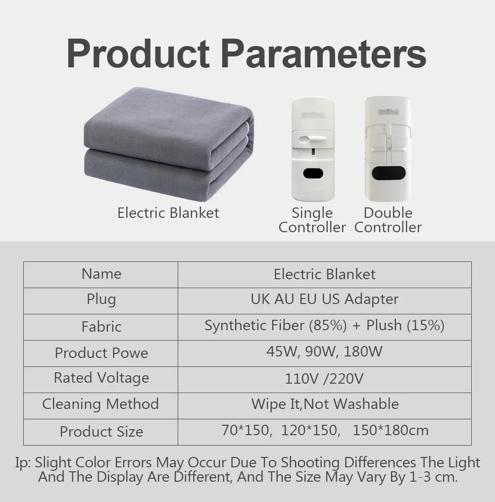 110V / 220V Electric Blanket Smart Control Heated Blanket Thicker Heaters Electrica Winter Carpet Mat for Home Bedroom