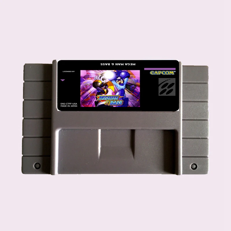 Salva file Megaman & Bass NTSC 16 Big Grey Game Card per il giocatore di gioco versione USA