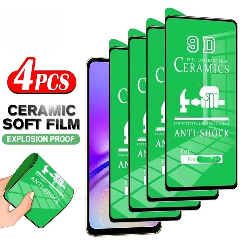 4PCS Volle Abdeckung 9D Keramik Membran Film Für iPhone 16 Pro 17 15 13 12 14 Pro Max Air 11 screen Protector High-Definition Weiche