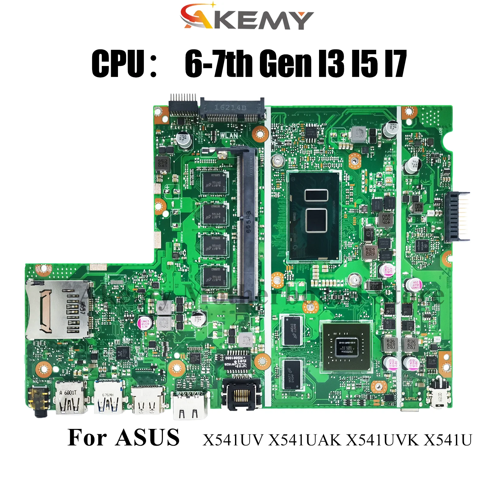 

X541UV Laptop Motherboard For ASUS VivoBook A541U A541U X541UJ X541UV X541UAK X541UVK F541U R541U X541U Mainboard I3 I5 I7 CPU