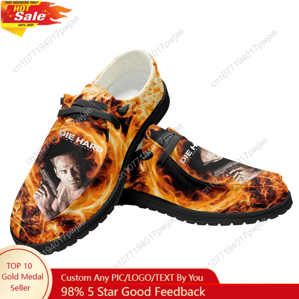 

Die Hard Movie Casual Shoes John McClane Mens Womans Flat Shoe Breathable Outdoor Lightweight Footwear Couple Custom Made Shoe