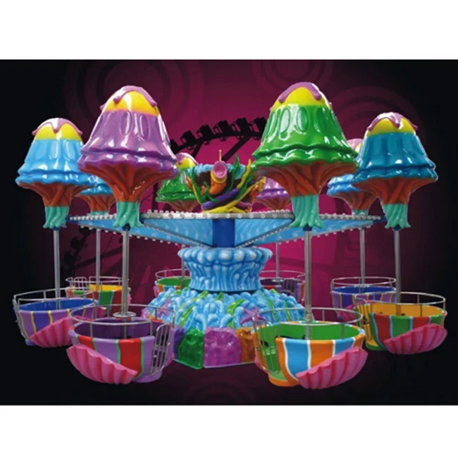 Full Size Coin Operated Kiddie Christmas Carousel Watermelon Flying Chair Ride Toy - view 2