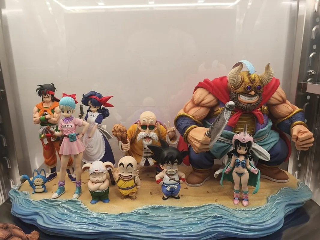 Hot Jt Statue Dragon Ball Z Childhood Series Bulma Lunch Chichi Son Goku Pvc Anime Doll Collection Model Children Toy Xmas Gifts