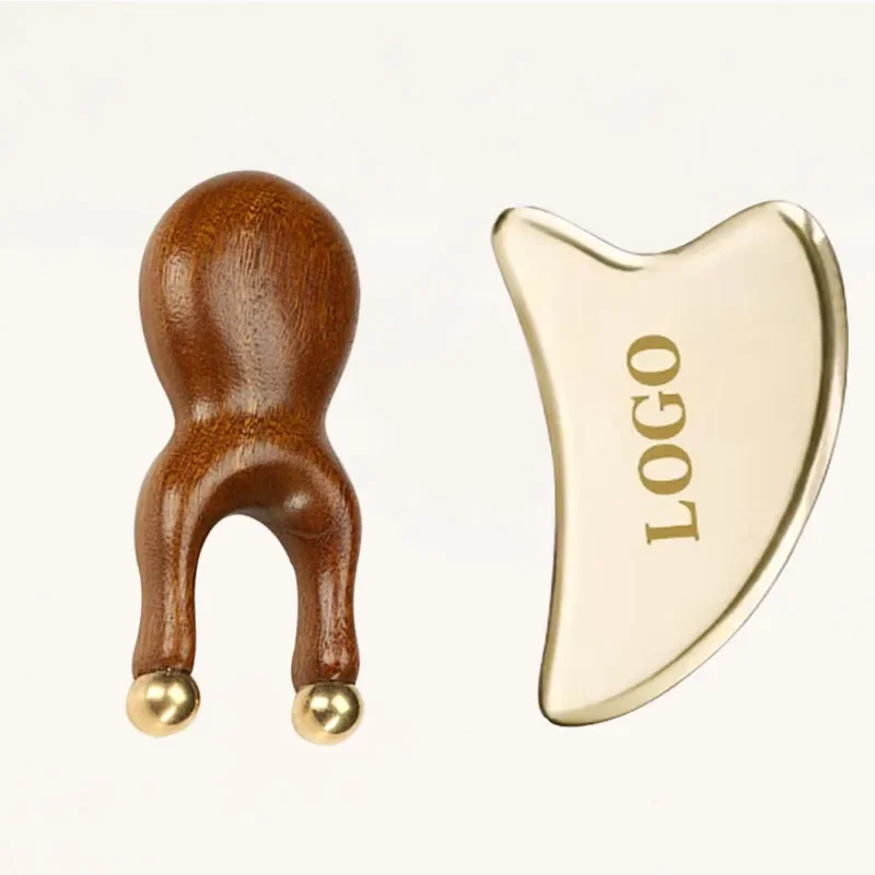 

Wooden Gua Sha Facial Tools Head Massager Sandalwood Wood Massage Tool for Eye Face Nose Wood Therapy Massage Acupressur Tools