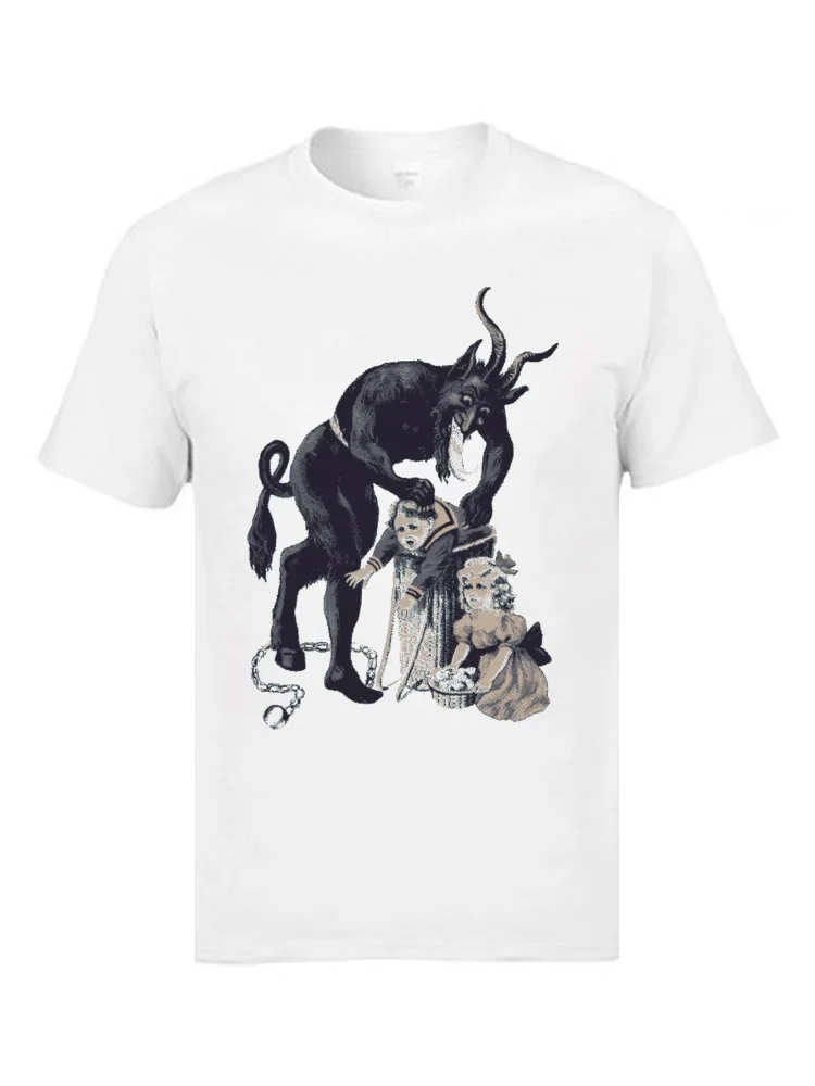 Christmas Demon Monster Krampus Catch Child T Shirt. High Quality Cotton, Breathable Top, Loose Casual T-shirt Sizes S-3XL