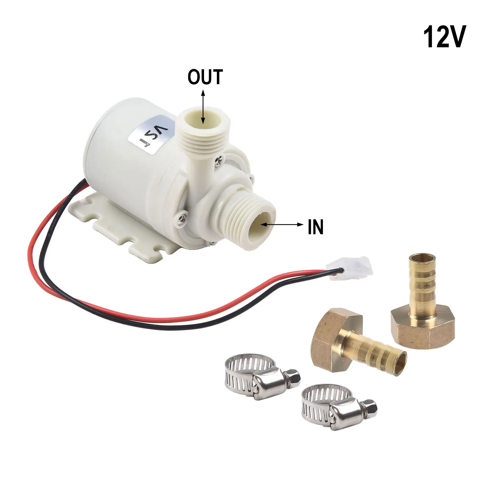 12V DC Solar Circulation Pump for Hot Water Systems Low Noise 30 dB Brushless Motor 8 L Min Flow 3 m Head Performance