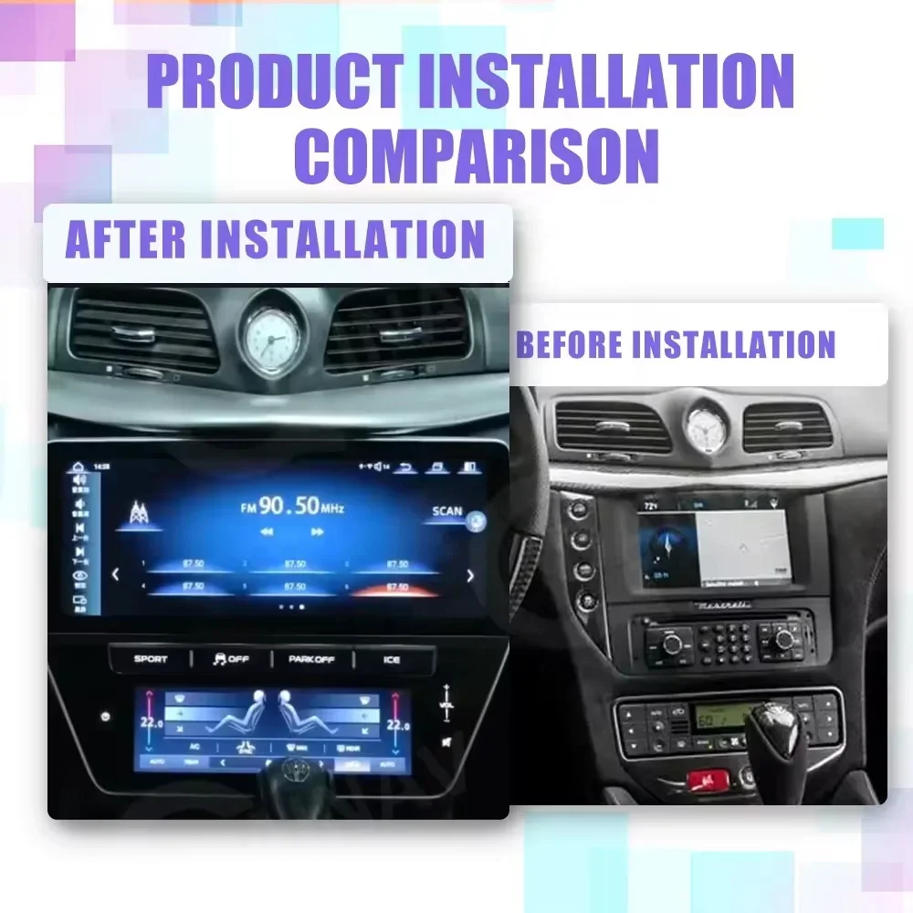 12.3Inch Car Radio for  GT/GC Gran Turismo 2007-2015 Android Dual Screen Auto Multimedia Player Head UNIT GPS Navigation