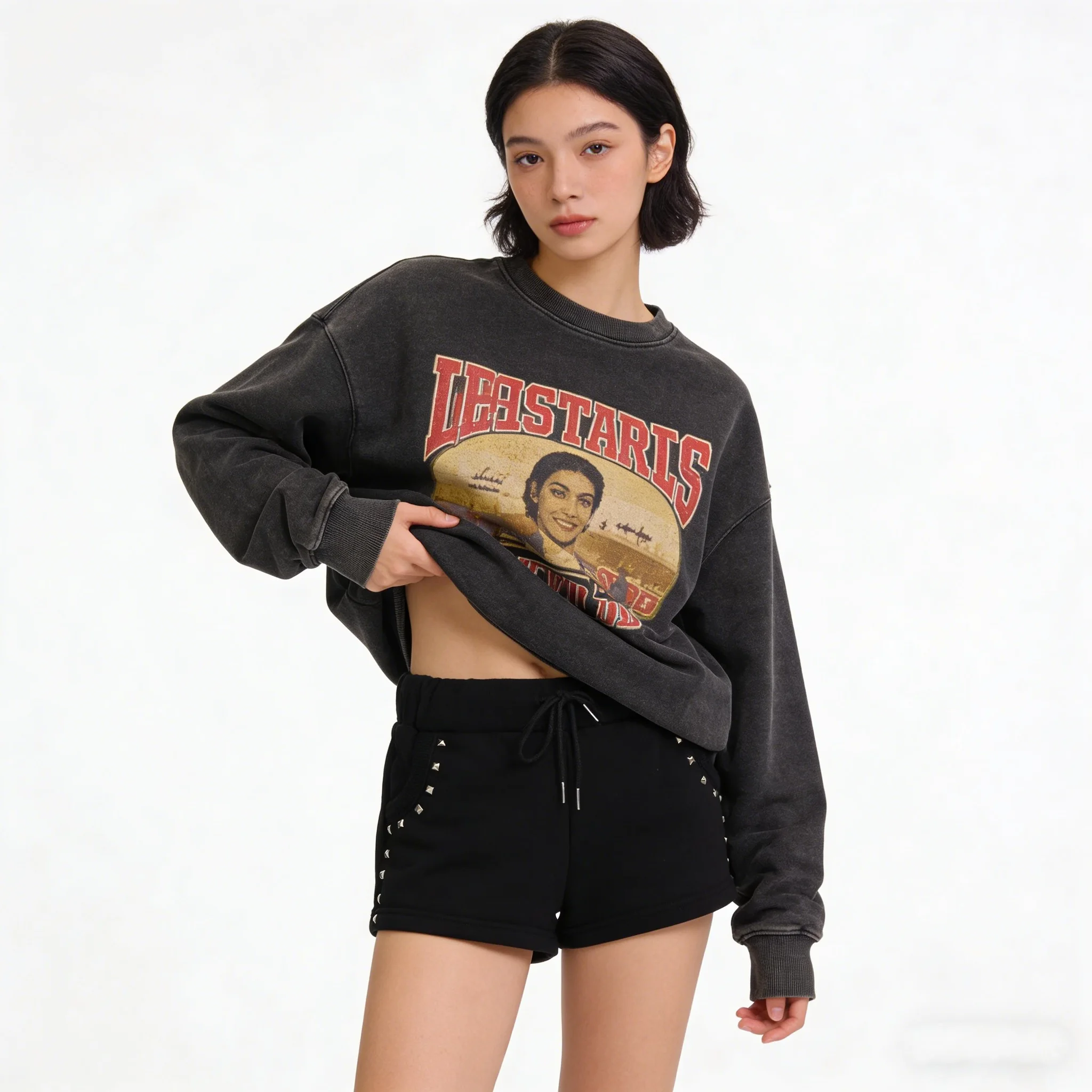 

Весенне-летние женские шорты Y2K в американском стиле: модные, сексуальные, с бриллиантовой отделкой и завязками, новинка сезона