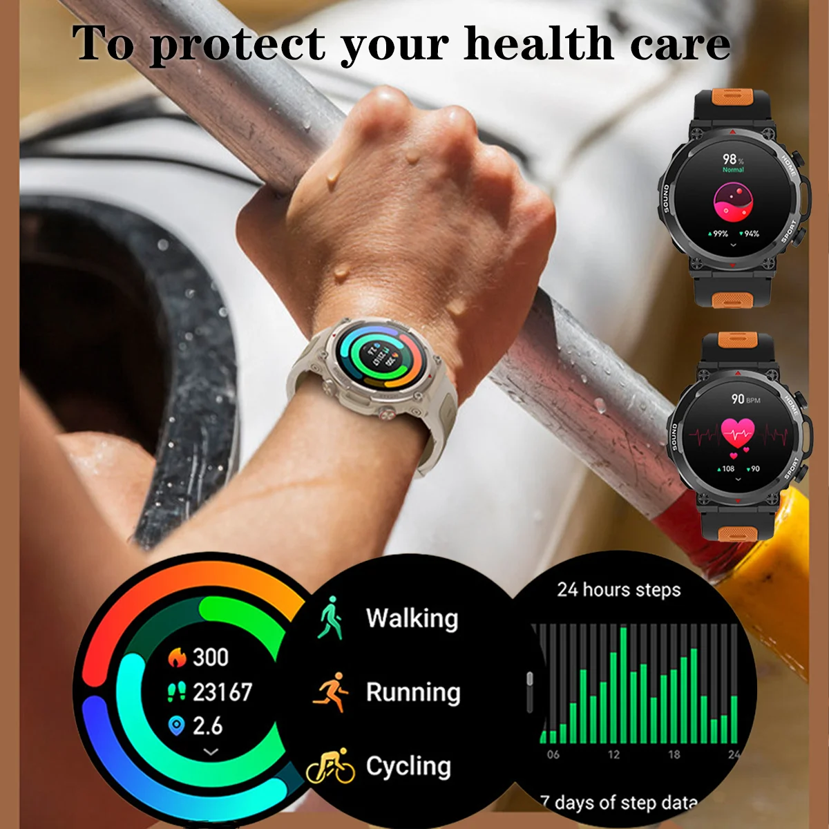 Xiaomi youtin Smart Watch Men Outdoor Sport Fitness Tracker asystent głosowy Bluetooth Call pulsometr damski zegarek na rękę