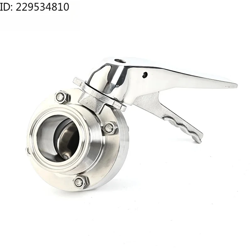 

1.5"/2" Stainless Steel SS304 Tri Clamp Butterfly Valve With Stainless Steel Handle Squeeze Trigger for Homebrew Dairy Product