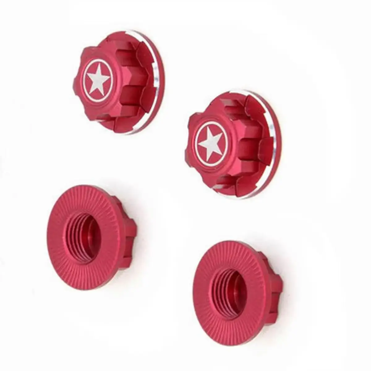 4pcw 17mm Dustproof Non-slip Metal Hex Wheel Nuts For 1/8 TRX X-Maxx Buggy RC Car