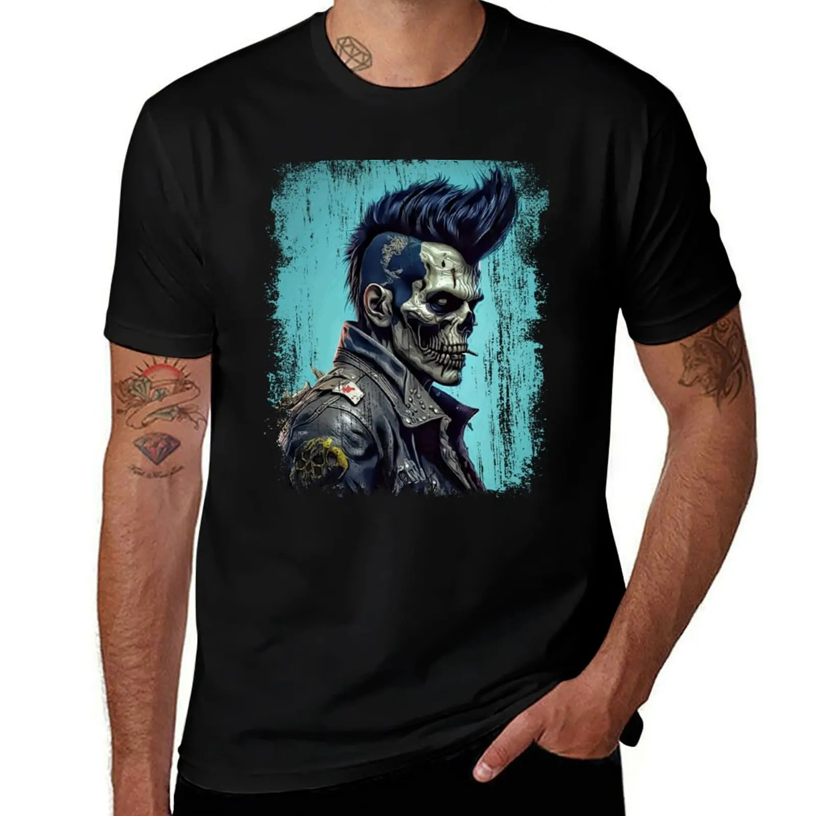 

Apocalyptic Rock'n'Roll Zombie T-Shirt t shirt man cotton man t shirts cotton T-Shirt