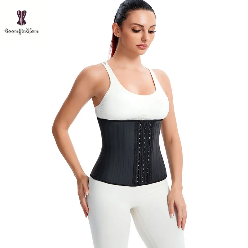 2022 New Hot Sales Wholesale Fajas Reductoras Waistband Waist Trainer Corset 29 Robs Slimming Latex Sheath Chest Binder Bustier