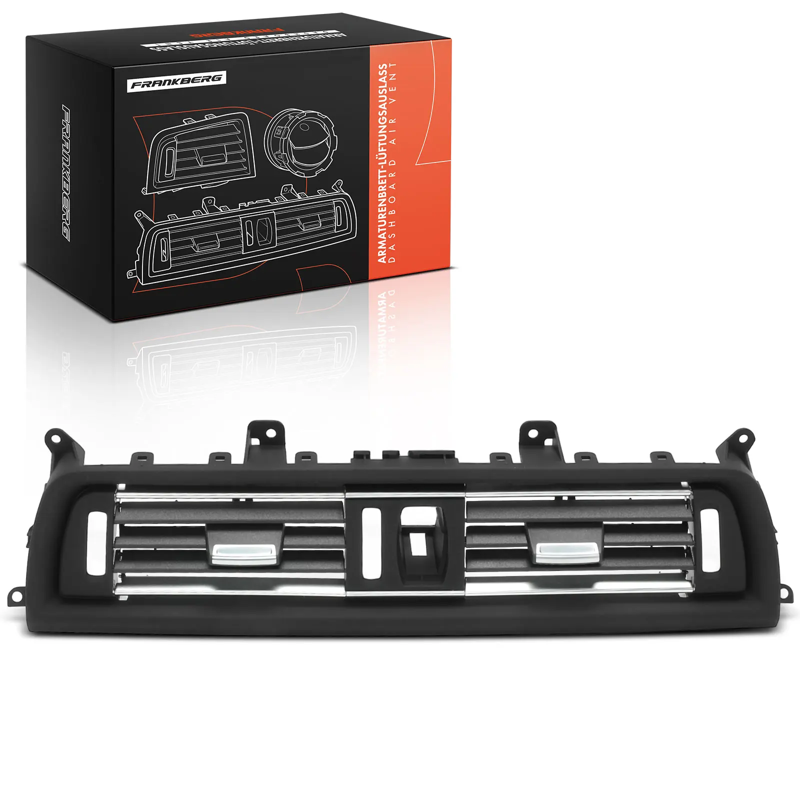 Frankenberg 1x Air Vent Nozzle Dashboard Front Center voor BMW 5-serie F10 F11 2009–2017 64229166885