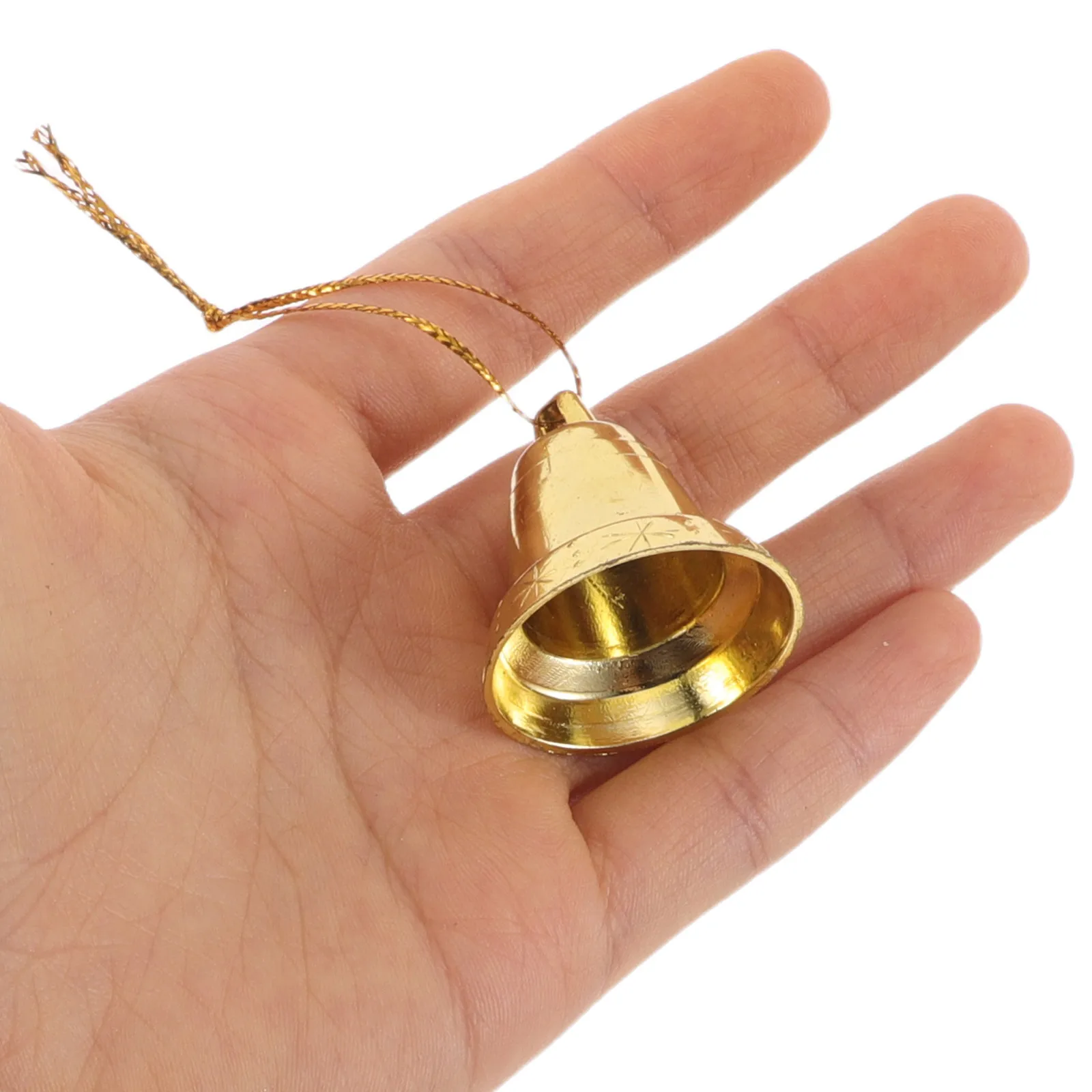 

120Pcs Christmas Bells Ornaments Golden Xmas Tree Hanging Plastic Jingle Bells Xmas Decorations Party Christmas Ornaments