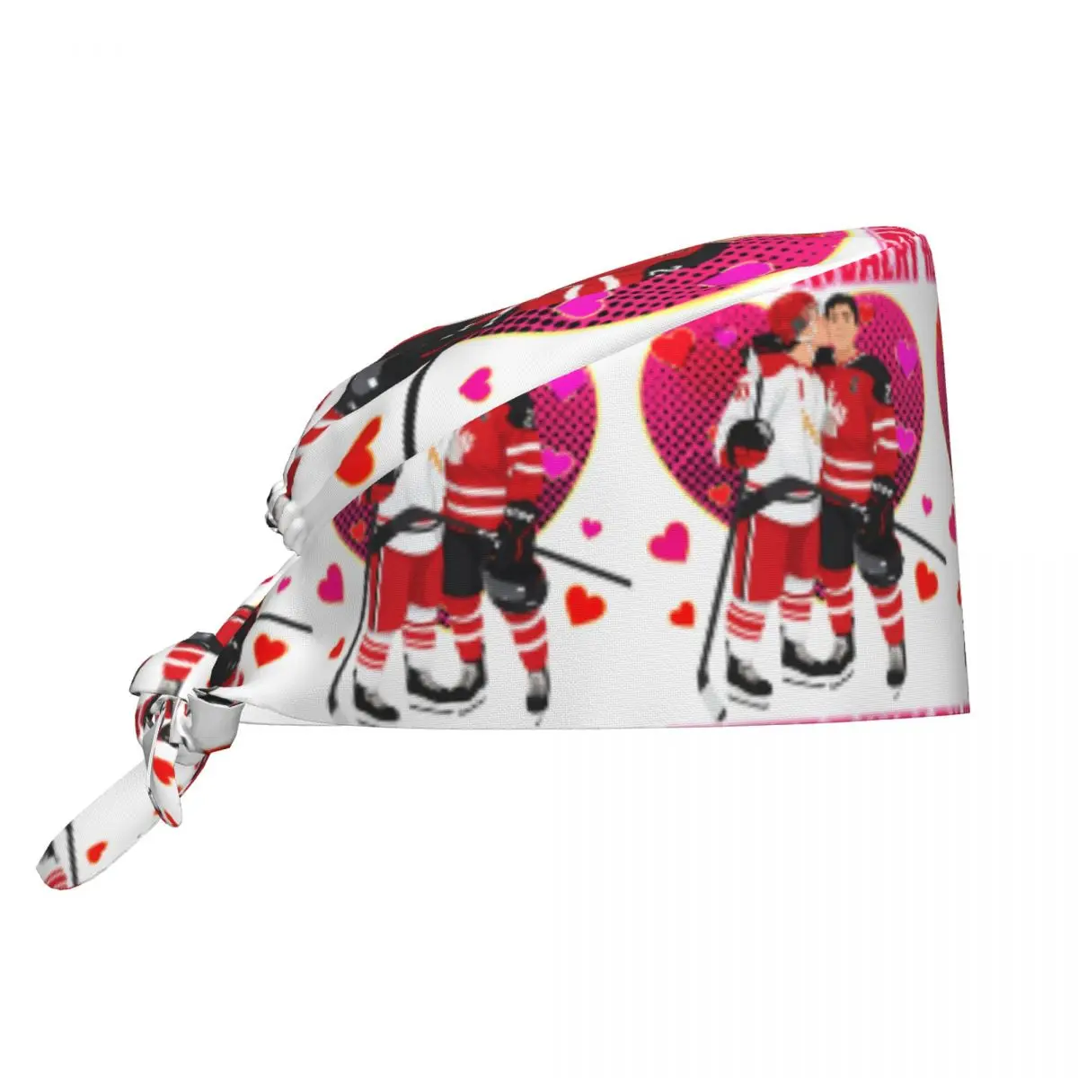 

Work Scrub Cap Heated Rivalry Nurse Hats Happy Valentine's Day For Women and Men Tie Back Working Cap Breathable Medical Cap