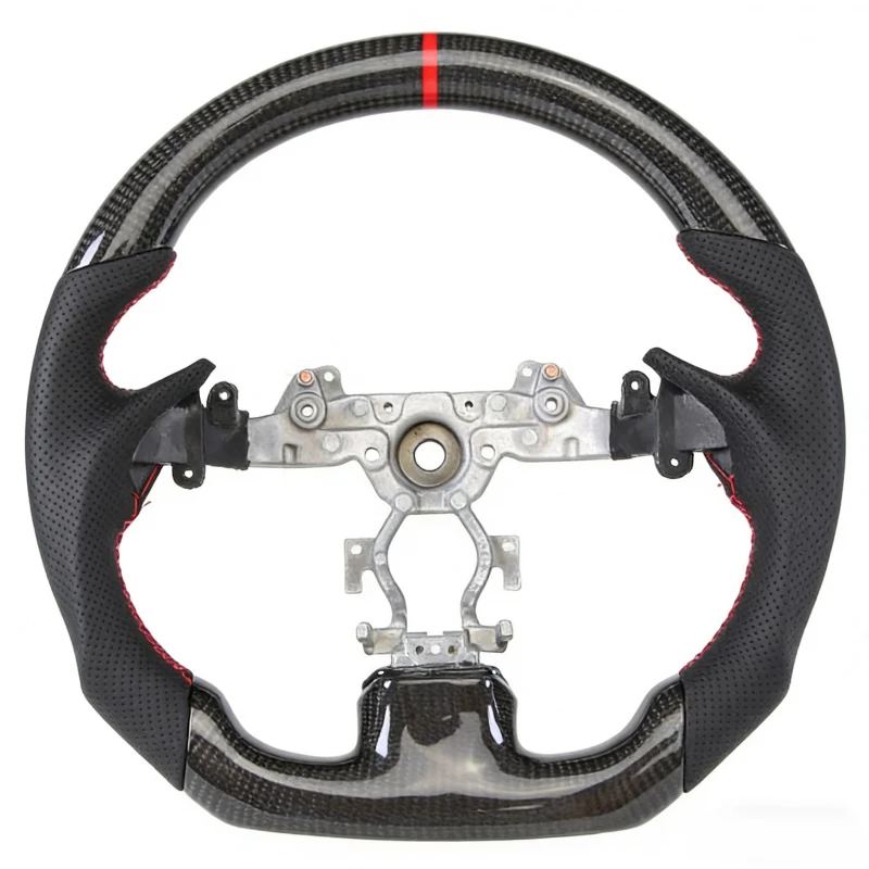 Q60 Carbon Fiber Steering Wheel Gloss/Matte Finish Customizable Logo & Color 6