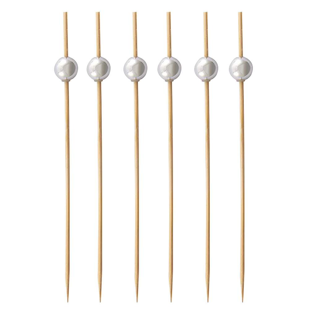 

100 pcs Creative Fruit Picks Elegant Wooden Toothpick Silver Star Cocktail Stick Fruit Sticks Bar Tools KTV Clubs