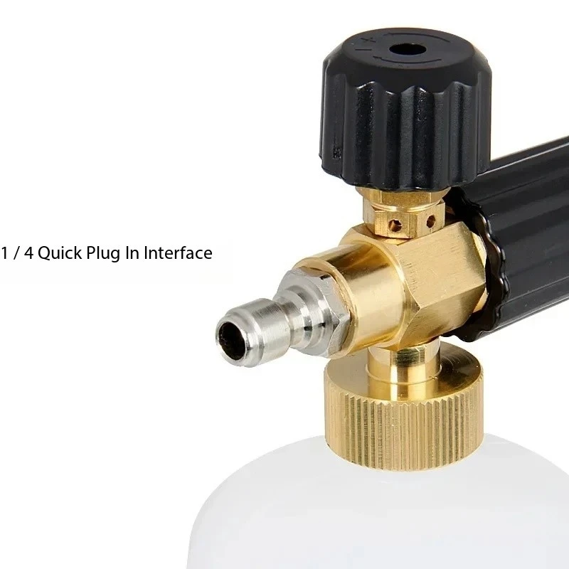 Car Cleaning Foam Gun 1/4 Quick Connector Adjustable 1L High Pressure Soap Foamer Foam Lance Car Washer