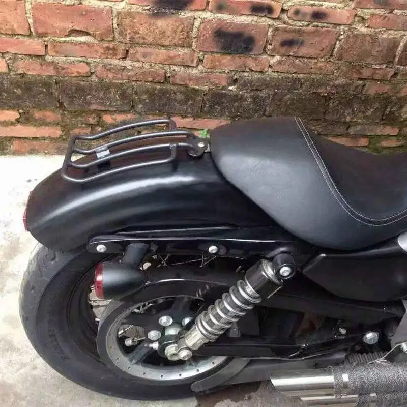 

Black Motorcycle Rear Solo Seat Luggage Rack Support Shelf For Harley Sportster XL 883 1200 2004- 2015