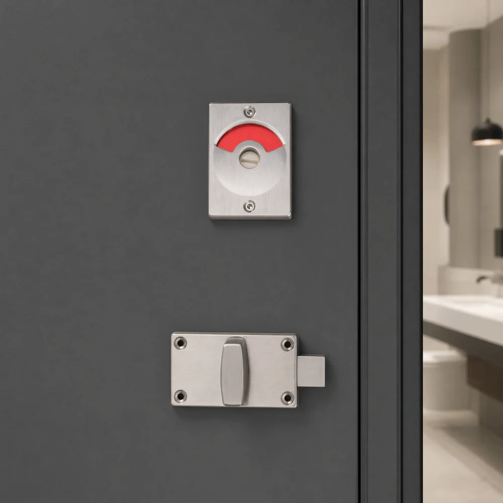 Hardware Stainless Steel Door Indicator Lock Durable Secure Privacy Door Lock Door Bolt Latch Public Restroom