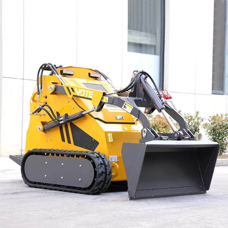 FREE SHIPPING Small Cheap Skid Steer diesel Loader with Bucket Different Attachment Skidsteer Bagger Mini
