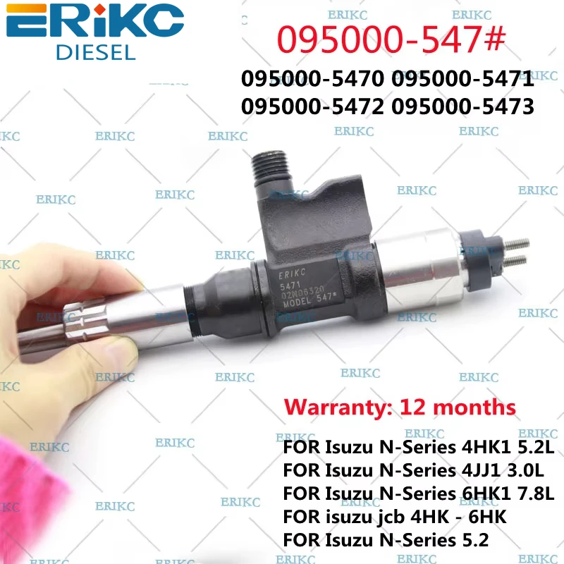 ERIKC 095000-547# Common Rail Diesel Injector Nozzle 095000-5470 095000-5471 095000-5472 095000-5473 FOR Suzu N-Series 4HK1 5.2L