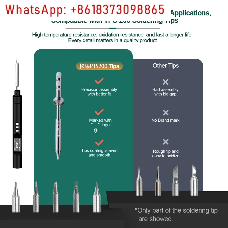 

100W PTS-200 lead-free environmentally friendly soldering iron head KU/K/B2/J02/BC2/C4/D24/ILS