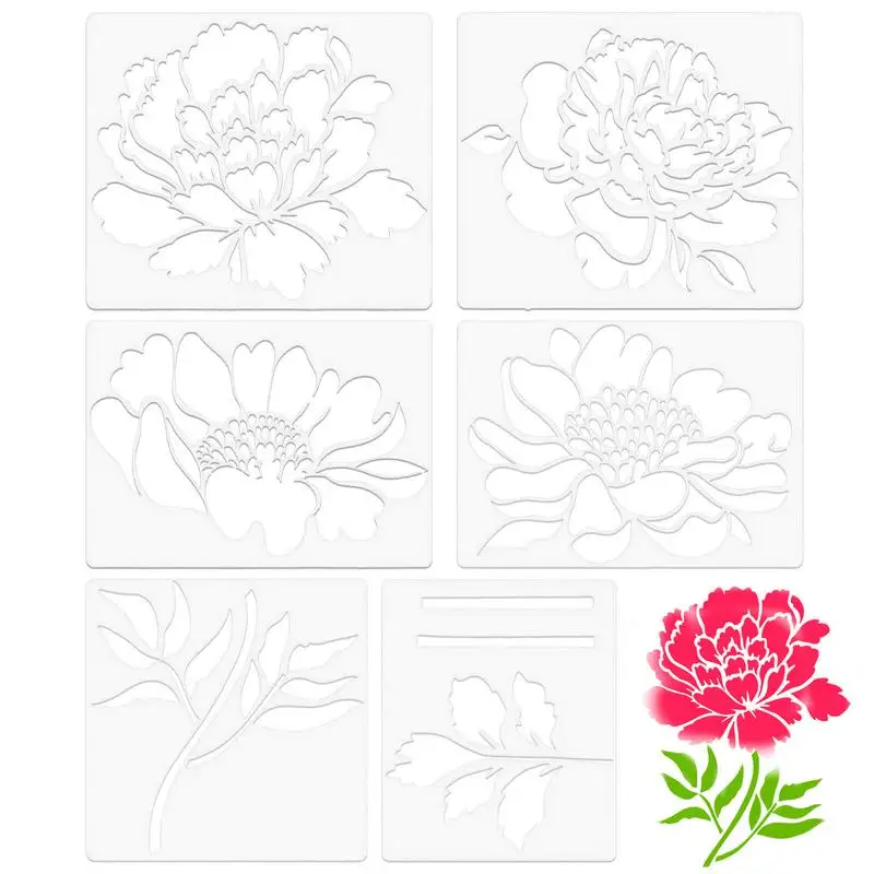 Wall Stencils for Painting 6 Pieces Floral Wall Stencil Painting Template Innovative Flower Garden Stencil Flower Templates for