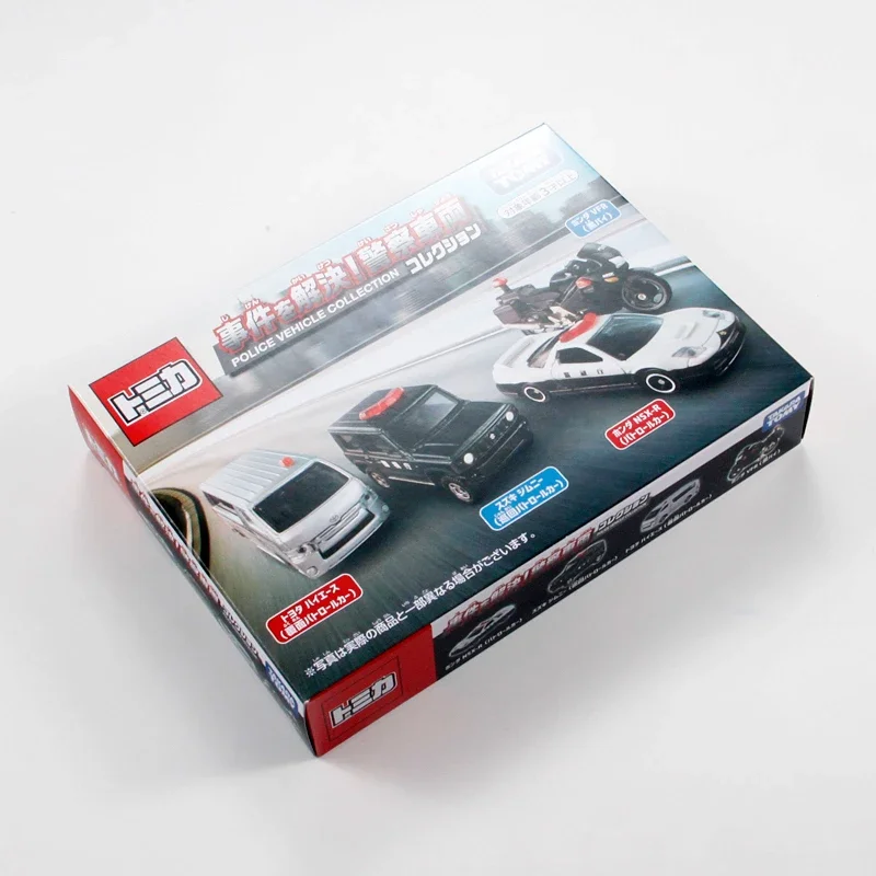 Takara Tomie Tomica 4 Stks/set Patrouille Politieauto Set Schaal 1/64 Mini Gt Gegoten Legering Automodel Kinderspeelgoed Kerstcadeau