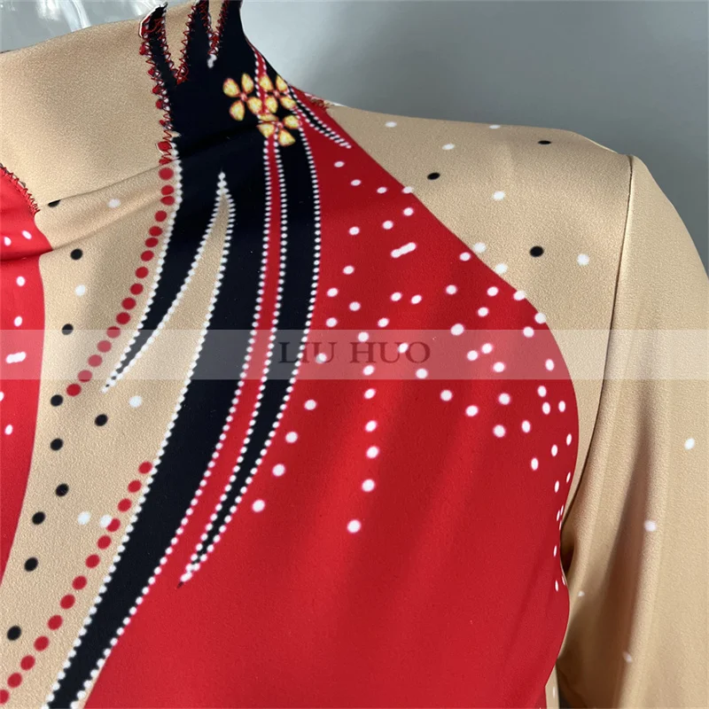 LIUHUO Frauen Mädchen Teenager Anpassen Ballett Kostüm Rot Leistung Wettbewerb Trikot Eis Eiskunstlauf Kleid Tanz Kind Roller