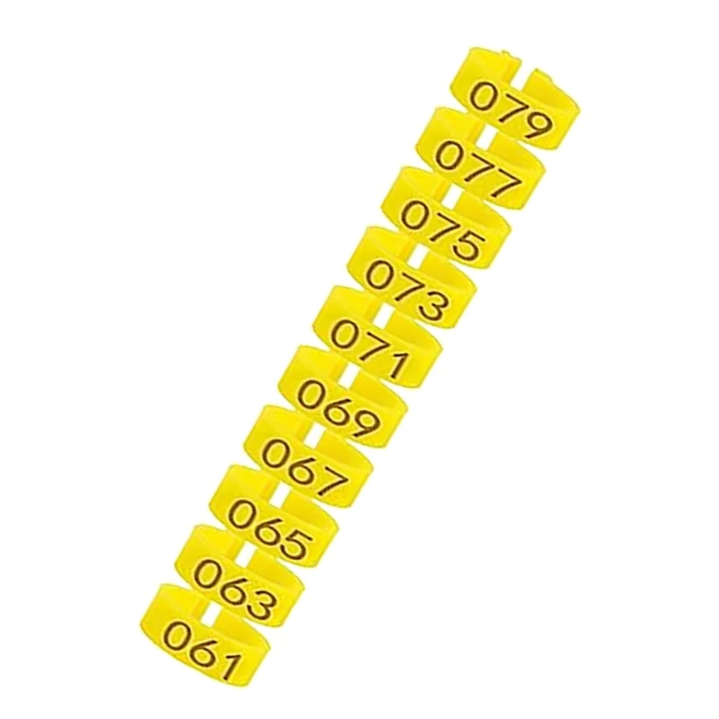 Efficient Poultry Leg Rings Foot Rings Pack of 100 Identification LegBands Numbered Poultry Leg Rings for Farm