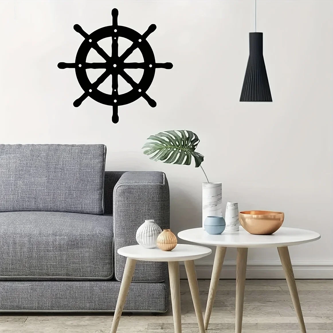 

Silhouette Boat Rudder Metal Home Art Decoration Black Metal Wall Hanging Decor Silhouette Wall Art Garden Livingroom Decoration