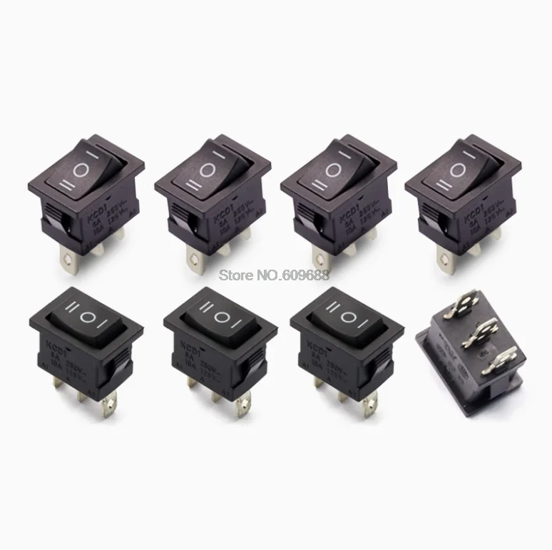 KCD1-103 Mini Rocker Switch Boat Switch 3 pins 3 position 19*12