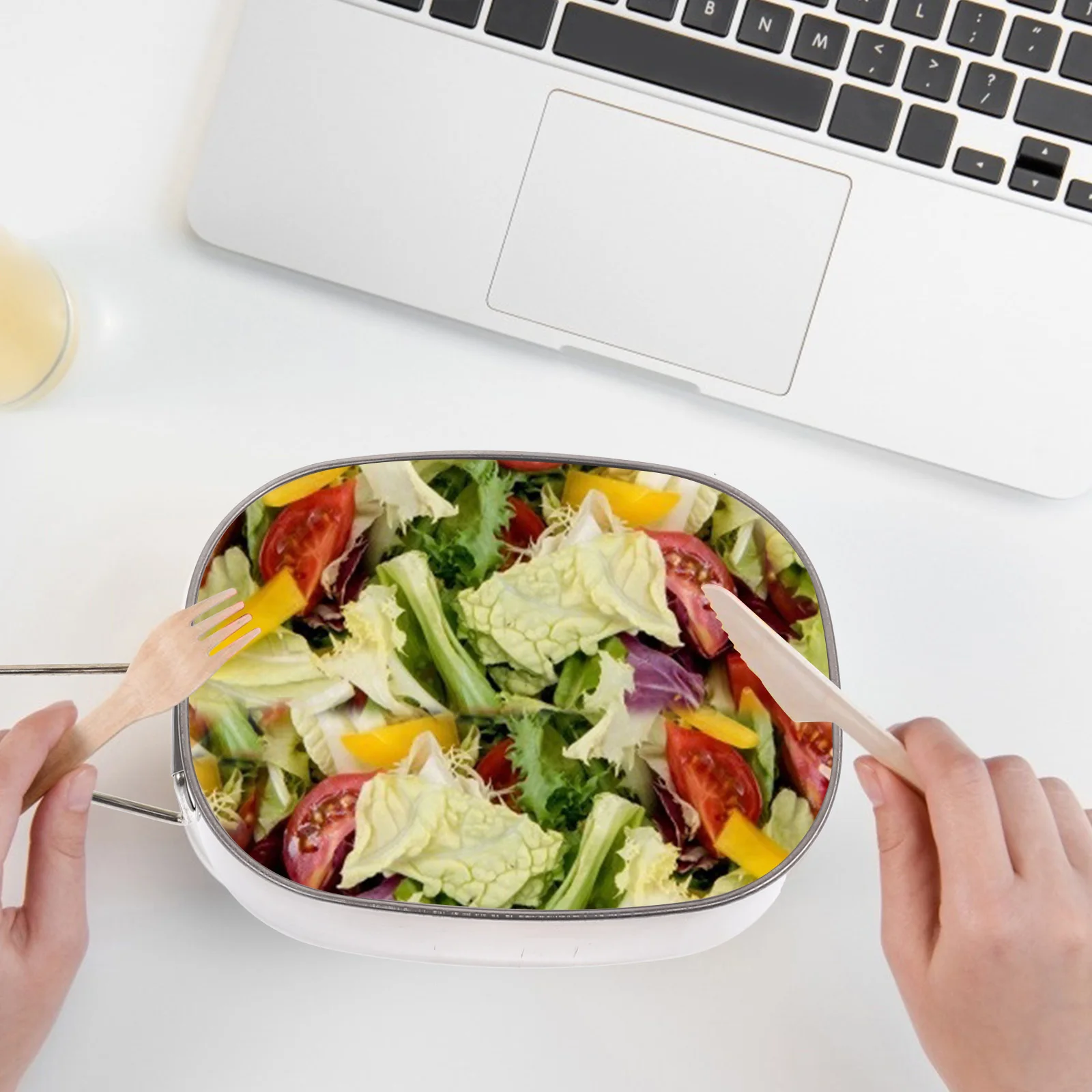 

Ланч-бокс из нержавеющей стали, однослойный контейнер для еды для школы, офиса, открытый бенто-бокс, портативный обед