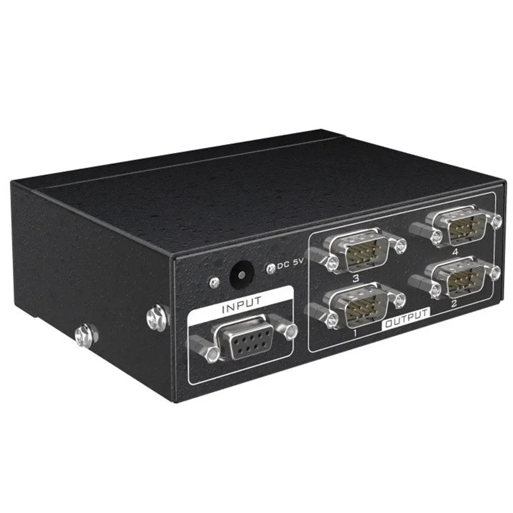 Imagem -03 - Active Serial Rs232 Splitter em Out Rs232 Splitter a Bi-direção Switcher a Protocollo di Trasferimento Dati com Port Rs232 Splitter 1x4 Active Db9 Serial Splitter Switcher in Out Support Bi-directiona