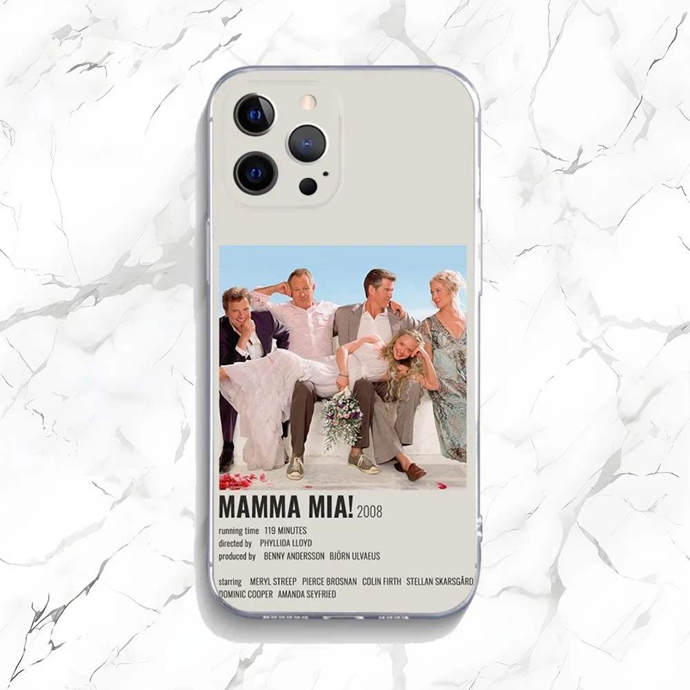 Musical Film Mamma Mia Phone Case For iPhone 15,14,13,12,11 Plus,Pro,Max,XR,XS,X,7,8 Plus,SE,Mini Transparent Silicone Soft