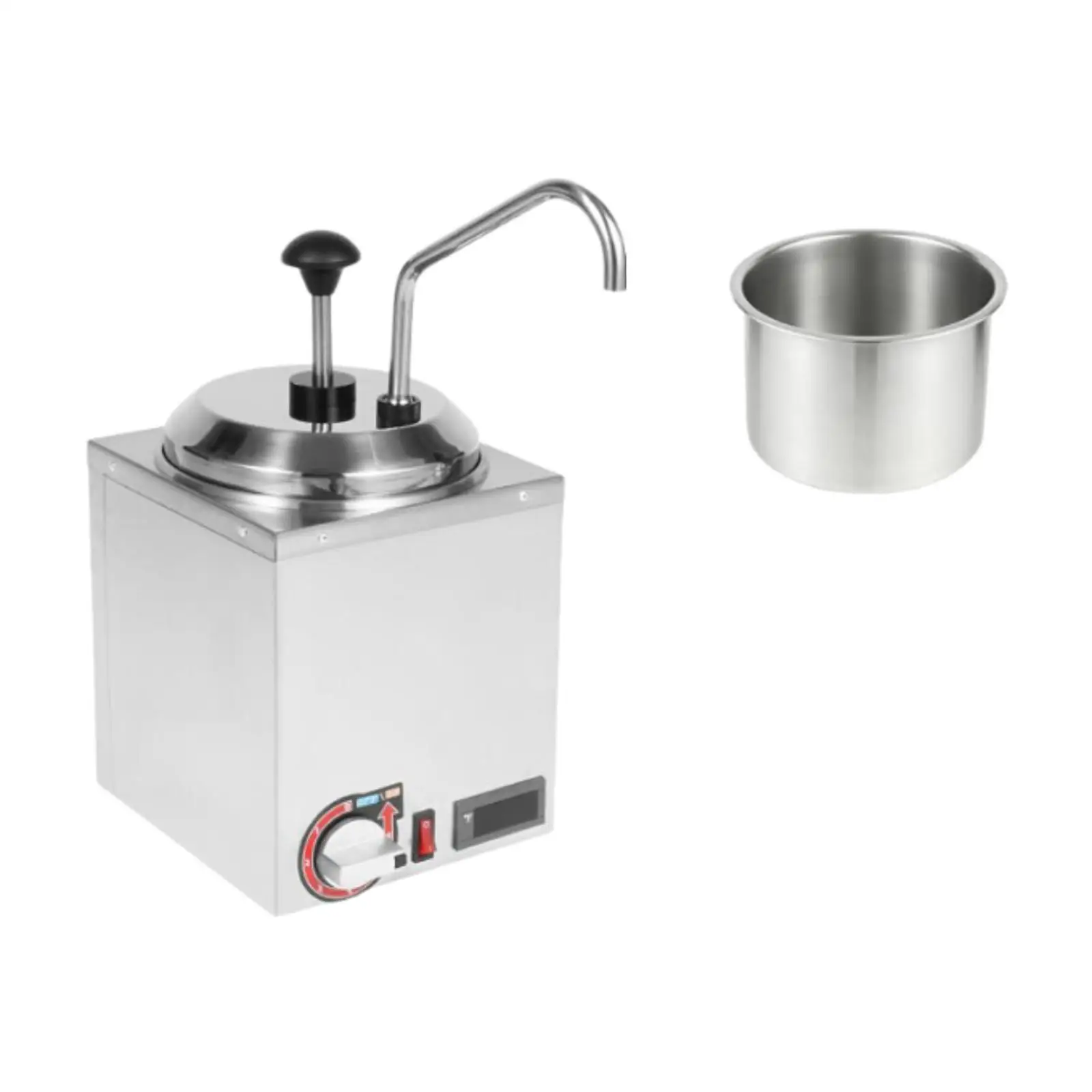 

Cheese Dispenser Large Capacity Multifunctional Temperature Control Stainless Steel for Shop Hotel Caramel Hot Chocolate Kitchen
