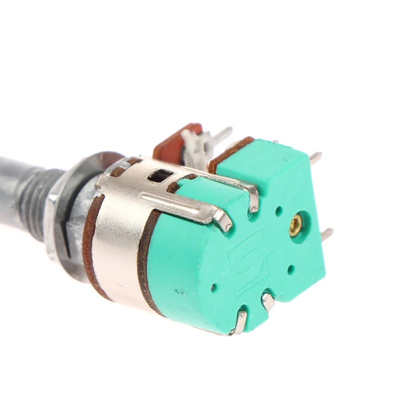 High Quality H120 Stereo Channel With Switch  A50K A10K 15mm Half Shaft Volume Potentiometer 