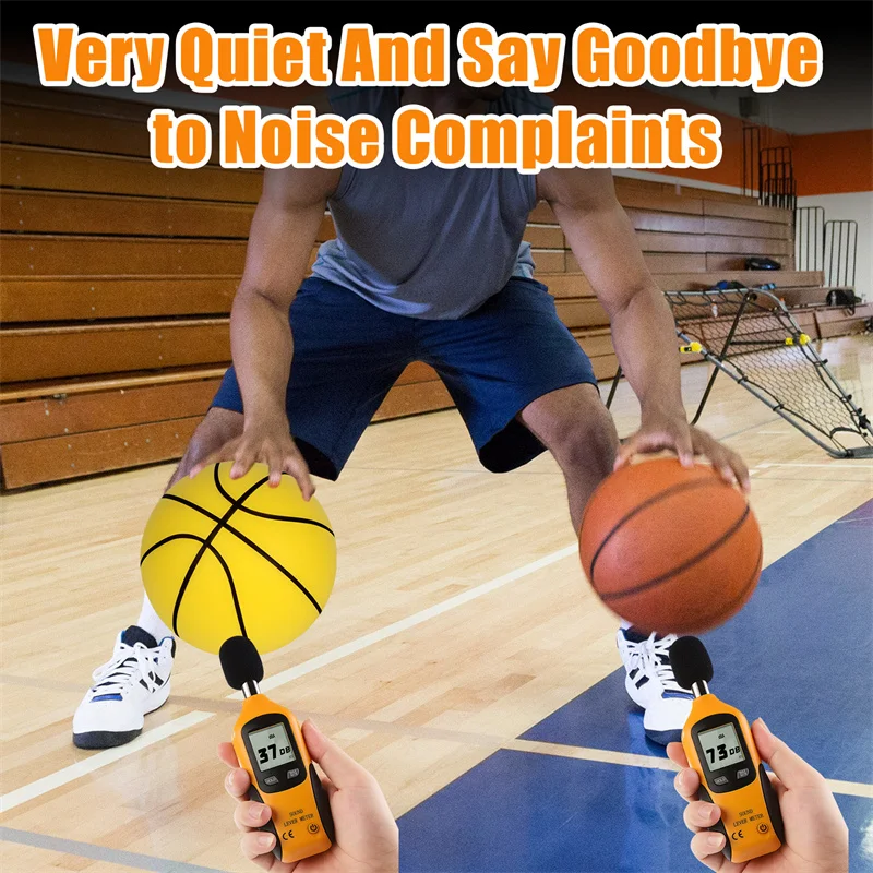 2024 New Upgraded Version Silent Basketball 24cm High Density Foam Bouncing Mute Basketball Indoor Bounce Ball Children Sport