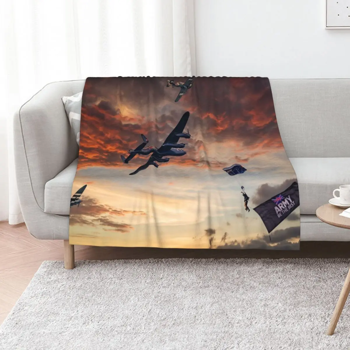 

Battle of Britain Memorial Flight Throw Blanket Beach Heavy Vintage Plush Blankets