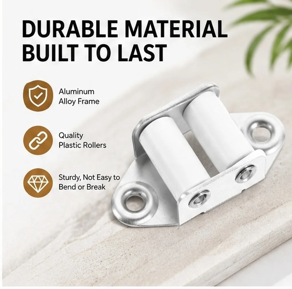 6Pcs Roller Blind Hardware Kit Aluminum Alloy Plastic Guides Easy Install Roller Shade Webbing Guides Curtain Fitting Accessory