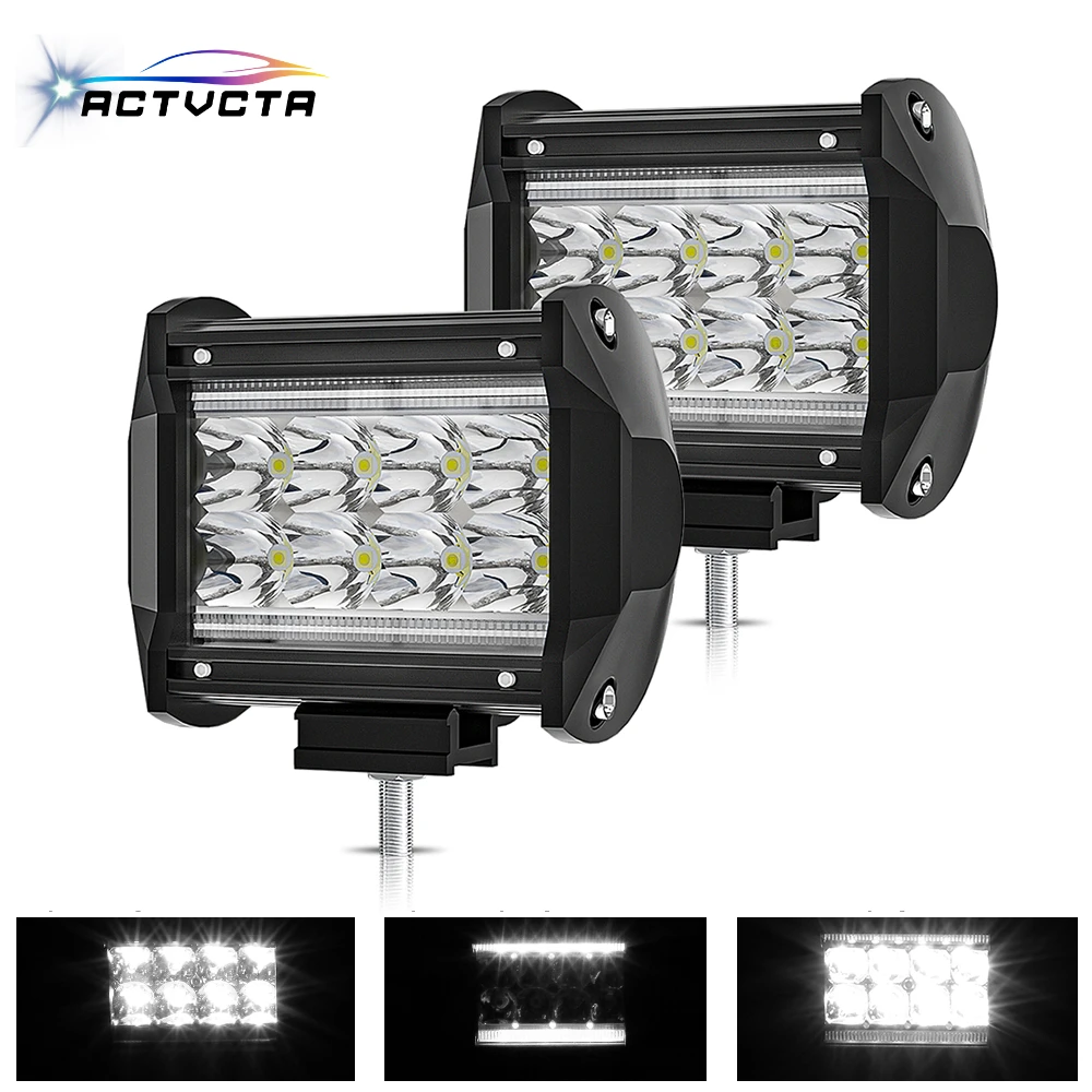 

ACTVCTA 150W 4Inch 4x4 Off Road LED Light Bar 12V 150W Fog Running Led Work Light 3 Modes Memory Function for Tractor Jeep